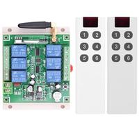Télécommande sans fil à 6 canaux - Interrupteur relais - Grande portée - 150 m CC - 12 V 24 V 36 V 433 MHz NO COM NC - Télécommande sans fil (2 télécommandes)