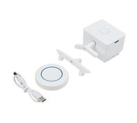 Télécommande sans fil avec bouton pour une installation facile sans câblage dans la chambre à coucher, le salon et le couloir en utilisant un matériau ABS robuste couleur blanche