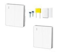 Télécommande sans fil de type 86 pour un fonctionnement léger, design peler-coller, sans câblage, portée RF de 10 mètres, prend en charge jusqu'à 100 W de charge 110 V-240 V AC pour (1-GANG)