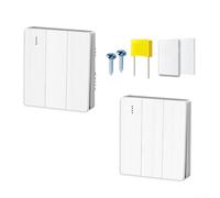 Télécommande sans fil de type 86 pour un fonctionnement léger, design peler-coller, sans câblage, portée RF de 10 mètres, prend en charge jusqu'à 100 W de charge 110 V-240 V AC pour (3-GANG)