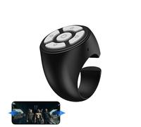 Télécommande sans Fil du Bout des Doigts | Anneau De Défilement Vidéo du Bout des Doigts | Tourne-Page Rechargeable, Bouton Selfie, Contrôleur pour Téléphone Portable Et Tablette