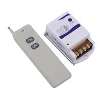 Télécommande sans fil pour pompe à eau 220 V, récepteur industriel contrôlé RF avec câblage 2 en 2 sorties, compatible avec des charges de moteur jusqu'à 3 kW, 104 x 56,6 x 34,6 cm, blanc