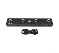 Télécommande sans fil rechargeable pour pédale MIDI avec 4 boutons, connectivité USB et BLE, pour M-VAVE Chocolate Plus, design compact en métal, contrôle par application (noir)