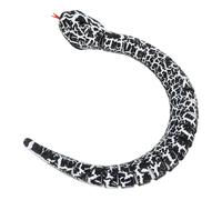 Télécommande Serpent Charge USB Contrôle Infrarouge Ultra Réaliste avec Langue de Serpent Rétractable Jouet Animal RC pour Plus de 8 Ans Noir et Blanc