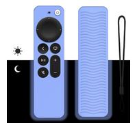Telecommande Silicone Boîtier de Télécommande pour Apple TV 4K Siri Remote 3e Génération (2022) et 2e Génération (2021),Protege Antidérapante Coque Étui - Brille dans Le Noir