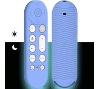 Telecommande Silicone Boîtier de Télécommande pour Google TV Streamer 4K 2024 Voice Remote,Protege Antidérapante Coque Étui-Brille dans Le Noir