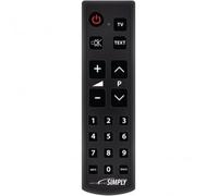 Télécommande simplifiée - MBG FRANCE - SIMPLY 1731 - Noir - 150 g - Compatible TV