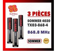 Télécommande SOMMER 4020 TX03-868-4. 3 PIÈCES. 4015862040206