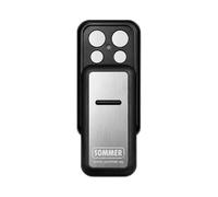 Télécommande Sommer Slider Vibe S10202-00001 - Émetteur Portail et Porte de Garage - 4 Canaux, SOMloq2 868,95 MHz / 868,8 MHz, Noir/INOX
