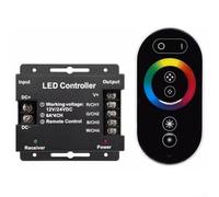 Télécommande tactile LED à 6 touches, contrôleur LED RVB sans fil DC 12 V/24 V avec télécommande RF pour protection contre les courts-circuits et réglage de la couleur (RVB)