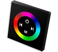 Télécommande Tactile Led Rvb 12V-24V 288W - Panneau De Contrôle Verre Trempé 4 Broches - Compatible Bandes Lumineuses Couleur Changeante