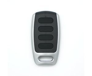 Télécommande TELECO TVMIO868A04 - 4 Canaux - 868 MHz - Rolling Code - Compatible MIO/TVMIO - Remplace TXP et TVTXP - Programmation par Duplication + 1 Porte-clés DOMOBIP (Noir et Alu - Lot de 1)