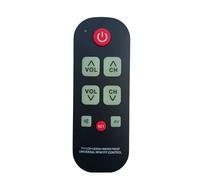 Télécommande TV A-TV10 for Personnes âgées, contrôleur Universel, Commande Simple et étanche avec lumière LED for Tous Les modèles, 1 pièce