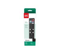 Télécommande TV ONE FOR ALL pour Hisense Noir IR avec pavé numérique 0-9, navigation directionnelle, Muet et raccourcis entrée