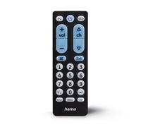 Télécommande univ. pr TV, infrar., pr 2 app., gdes tches, av. apprent.