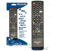 Télécommande Universale Programmable 4 IN 1 BRAVO COMPATIBILE Tv-Dtt Sat-Dvd