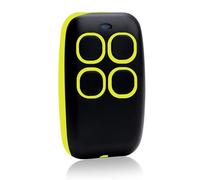 Télécommande Universelle 4 en 1 pour Portails et Garages - Télécommande Rolling Code Multifréquence de 280 à 868 MHz, Programmateur Autoapprenant avec Liste de Compatibilité (Jaune)