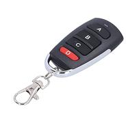 Télécommande Universelle 433 MHz, Anti-Interférence Sécurité Boîtier Métal ABS Noir Clés de Copie 4 Boutons pour Porte de Garage Domotique Maison Intelligente Propriétaires