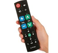 Télécommande universelle à gros boutons simple et facile à utiliser, idéale pour les personnes âgées, fonctionne avec les grandes marques de télévision 1 an