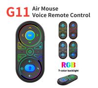 télécommande universelle Air Mouse, télécommande vocale intelligente Google, Gyroscope 2.4G rétroéclairé rvb, pour A95X X96 H96 MAX F3 TV Box mini