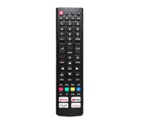 Télécommande universelle de rechange pour téléviseurs LED LCD multi-marques avec boutons de plate-forme réseau, prise en main ergonomique, transparente, durabilité améliorée