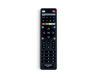 Télécommande universelle Metronic ZAP 4 EVO 5 pour TV + TNT + SAT + DVD - Noir
