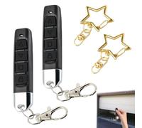 Telecommande Universelle Portail 2 PCS Telecommande Garage Universelle Elecommande Universelle Portail 433 Mhz Avec 4 Boutons Livré Avec 2 Porte-Clés Pour Portails et Portes de Garage