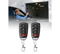 Telecommande Universelle Portail 433 Mhz, 2 Pièces Clonage Garage Porte Telecommande Clés à 4 Boutons Portée 50m Copieuse pour EV1527 PT2262 HCS200 SC2260 AX5026 Voitures Portes de Garage Portails