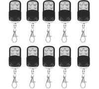 Leyf Lot de 10 télécommandes de Porte de Garage 433 MHz Télécommande Universelle Portail 4 canaux Compatible avec Code de fréquence 433 MHz Émetteur Manuel Réglage Facile Ouvre-Porte de Garage