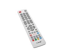 LinQ Télécommande universelle pour téléviseur Sharp – Touches complètes, portée 8m, Blanc
