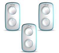 Télécommande universelle WHY EVO NOA MINI à 4 boutons - Programmable code fixe ou code tournant - Fréquences 433 ou 868 mhz - Pour portails et porte de garage (Pure Emeraude Lot de 3 télécommandes)