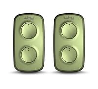 Télécommande Universelle Why Evo NOA Mini à 4 Boutons - Programmable Code Fixe ou Code tournant - Fréquences 433 ou 868 MHz - pour portails et Porte de Garage (Vert Olive Lot de 2 télécommandes)