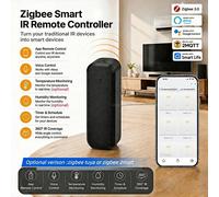 Télécommande universelle Zigbee IR, contrôleur infrarouge avec capteur de température et d'humidité, pour passerelle TUYA Smart Life Zigbee2mqtt TYPE3 No TH