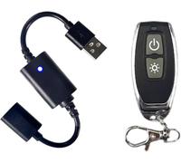 Télécommande USB, interrupteur avec télécommande en métal, 5 V, petite veilleuse, bande LED avec bloc d'alimentation, batterie externe, télécommande sans fil, câble pour
