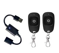 Télécommande USB sans fil RF 433,92 MHz pour lumières LED et ventilateurs, 5 V CC 6 mA, capacité de charge 3 A, design compact avec une ou deux télécommandes