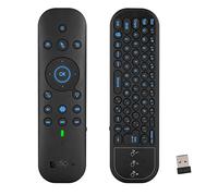 Télécommande vocale Bluetooth avec clavier, souris à air, rétroéclairée, rechargeable, 2,4 G WiFi/BT5.0 double mode, apprentissage infrarouge, compatible avec Nvidia Shield, PC, projecteur, Android TV