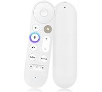 Télécommande vocale de rechange pour Google Chromecast 4K/HD, compatible avec Google TV Streamer (4K), blanc
