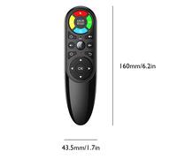 télécommande vocale sans fil, 2.4G, avec Gyroscope, rétro-éclairage, apprentissage IR, pour Android TV Box h96 x96 Max Plus