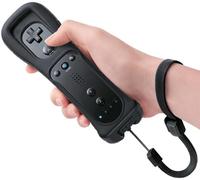 Télécommande Wii: Manette De Jeu Manette Wii Télécommande Sans Fil Connexion Capteur De Mouvement Manette De Jeu De Remplacement Pour Console Wii Et Wii, Avec Étui En Silicone Et Dragonne (Noir)