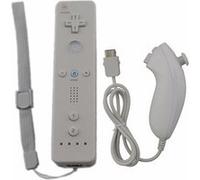 Télécommande Wiimote + Nunchuck pour Nintendo Wii et Wii U - Blanc