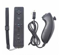 Generique Télécommande Wiimote + Nunchuck pour Nintendo Wii et Wii U Noir