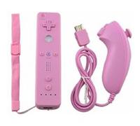 Straße Game Télécommande Wiimote + Nunchuck pour Nintendo Wii et Wii U - Rose