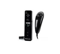 Télécommande Wiimote plus (Motion plus inclus) et Nunchuck pour Nintendo Wii et Wii U - Noir - Straße Game