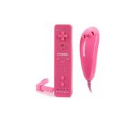 Télécommande Wiimote plus (Motion plus inclus) et Nunchuck pour Nintendo Wii et Wii U - Rose - Straße Game