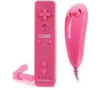 Generique Télécommande Wiimote Plus et Nunchuck (Motion Plus inclus) pour Nintendo Wii et Wii U Rose