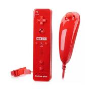 Generique Télécommande Wiimote Plus + Nunchuck – Motion Plus inclus – pour Wii et Wii U – Rouge
