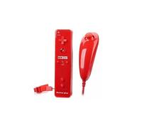 Télécommande Wiimote plus (Motion plus inclus) et Nunchuck pour Nintendo Wii et Wii U - Rouge - Straße Game