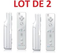 Télécommande Wiimote - STRAßE GAME - Lot de 2 - Compatible Wii/Wii U - Blanc - Fonction haut-parleur