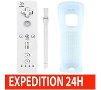 Télécommande Wiimote - ZISONIX - Blanc - Compatible Wii/Wii U - Haut-parleur intégré - Dragonne incluse