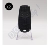 Lot de 2 télécommandes came top432ee - 2 boutons pour portails et garages - fréquence 433,92 mhz - codage fixe